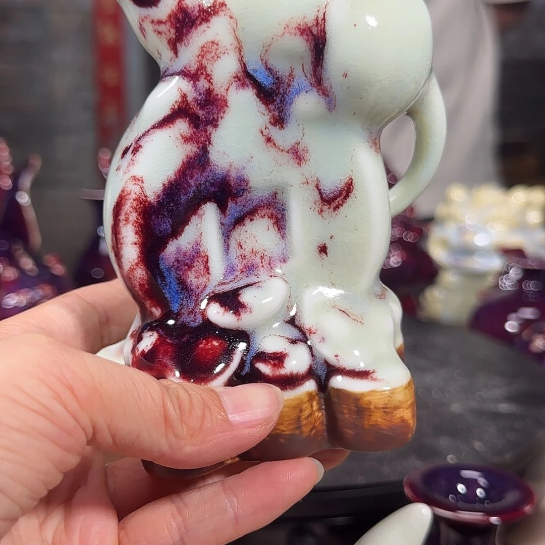 摆件雨**哥玉中钧窑煤窑作品