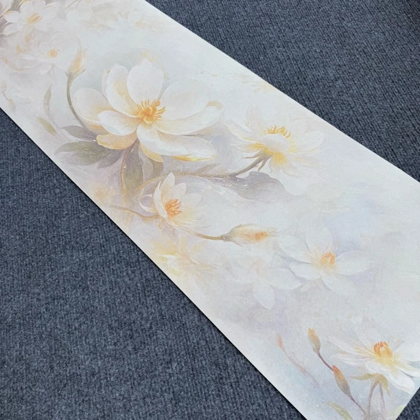 【纳米栀子花开长卷】大风堂特制涂层书法国画作品宣纸长卷