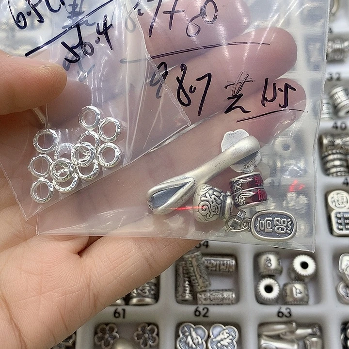 足银珐琅风铃子银饰-燕