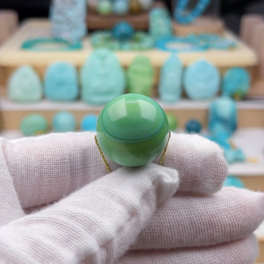 未镶嵌绿松石珠宝奇石20mm