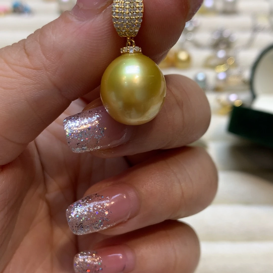 海水珍珠银S925镶嵌颈饰