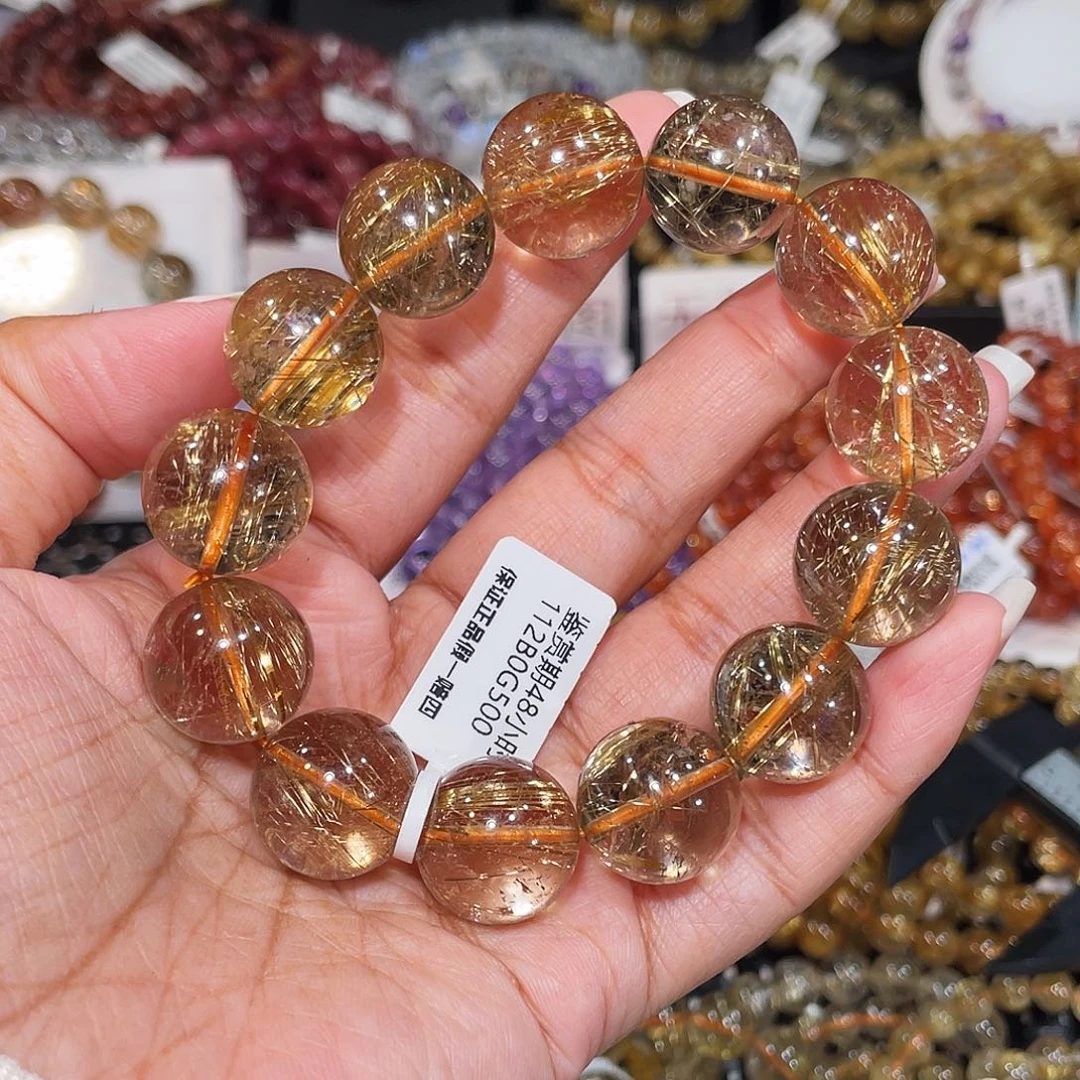 未镶嵌手串发晶已实名金发16m