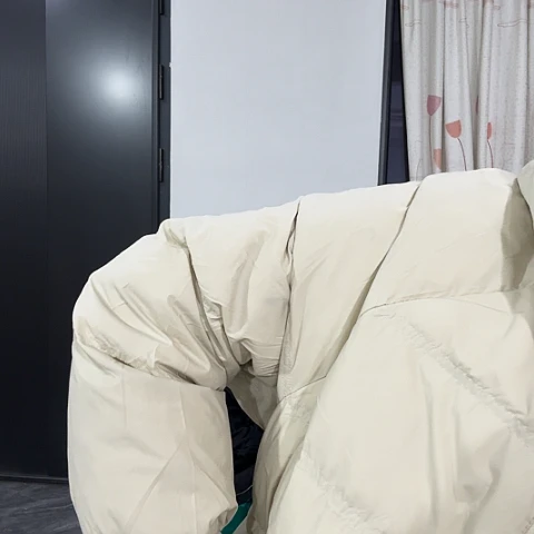 米色中长款99一件羽