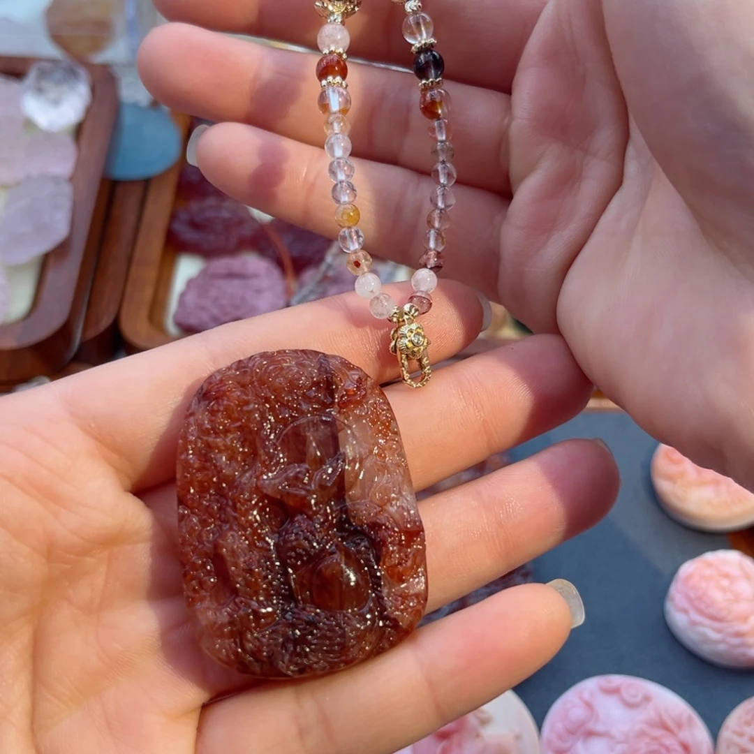 水晶颈饰未镶嵌南**六胶花九尾54