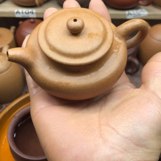 紫砂茶壶黄金段泥仿古120豪升左右