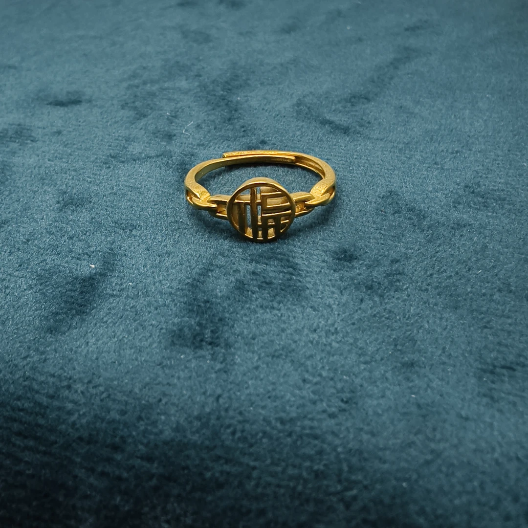 金色福字戒指A39