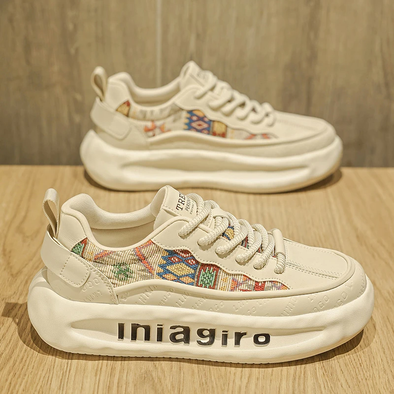 爆款阿甘男鞋夏季新款透气软底运动休闲板鞋国潮厚底超火老爹鞋