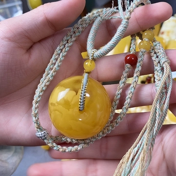 琥珀未镶嵌裸石平安扣