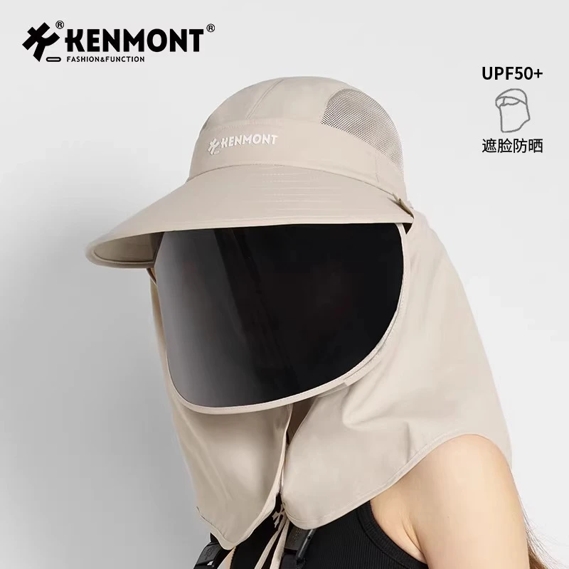 卡蒙全方位全脸防晒帽骑车不翻防紫外线女透气速干可拆卸2025新款