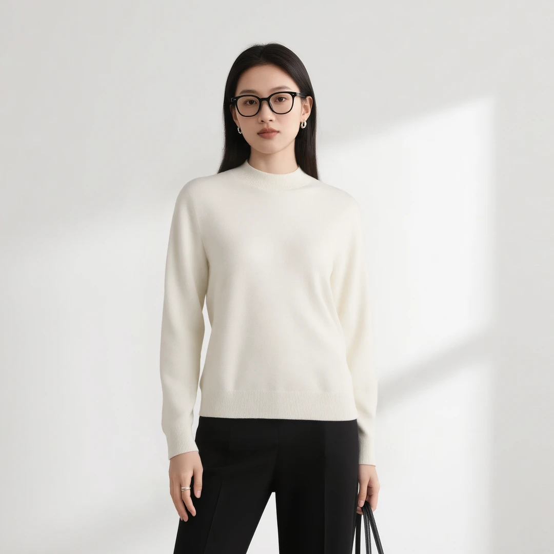 elvaisland纯色简约女装羊毛衫