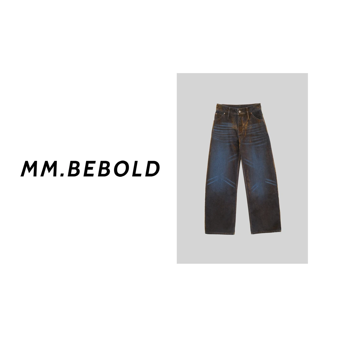 【妙姐精选】青舟 设计感宽松水洗牛仔裤CY221382