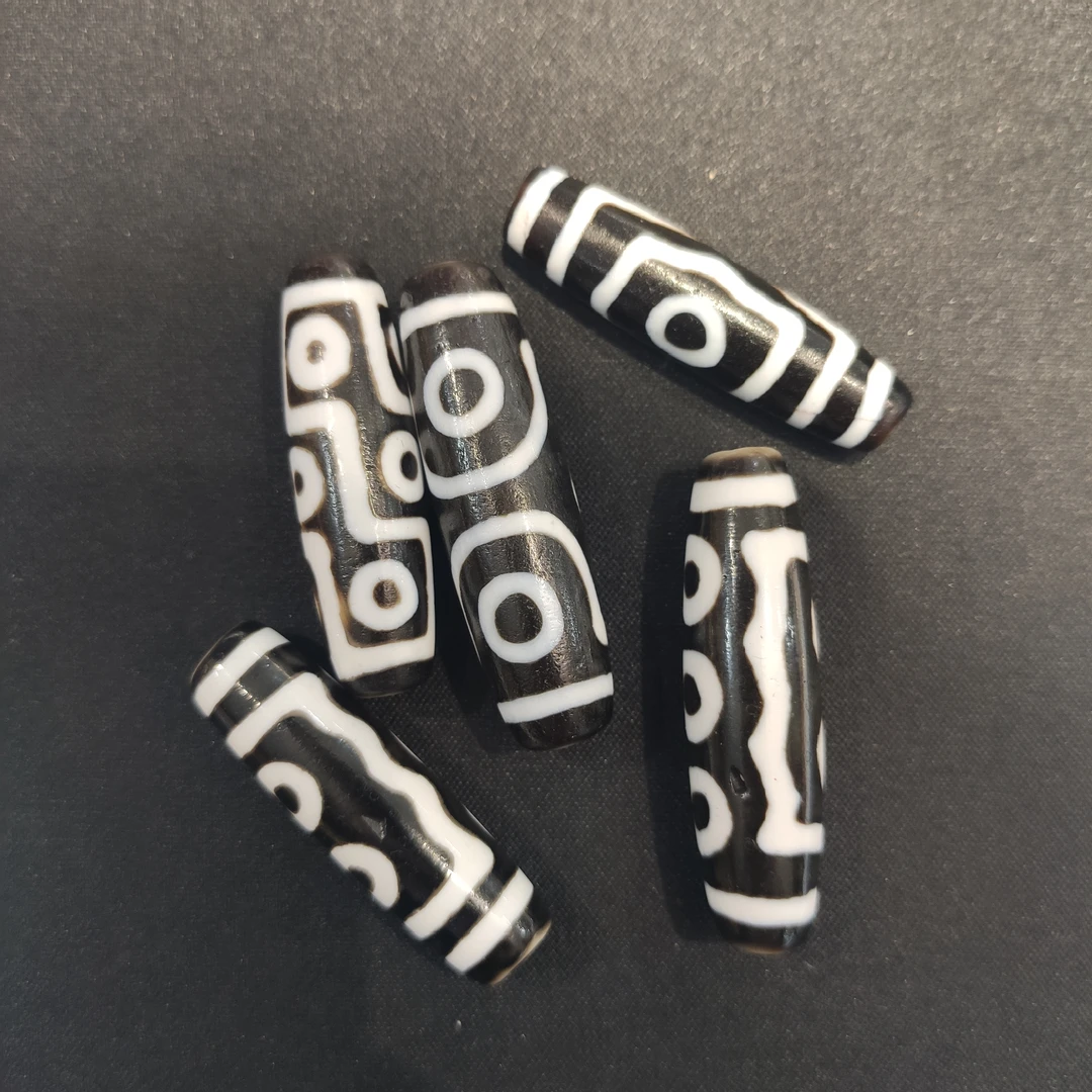 老徐的珠宝店| XL黑白多图腾单珠天珠 多样性发一