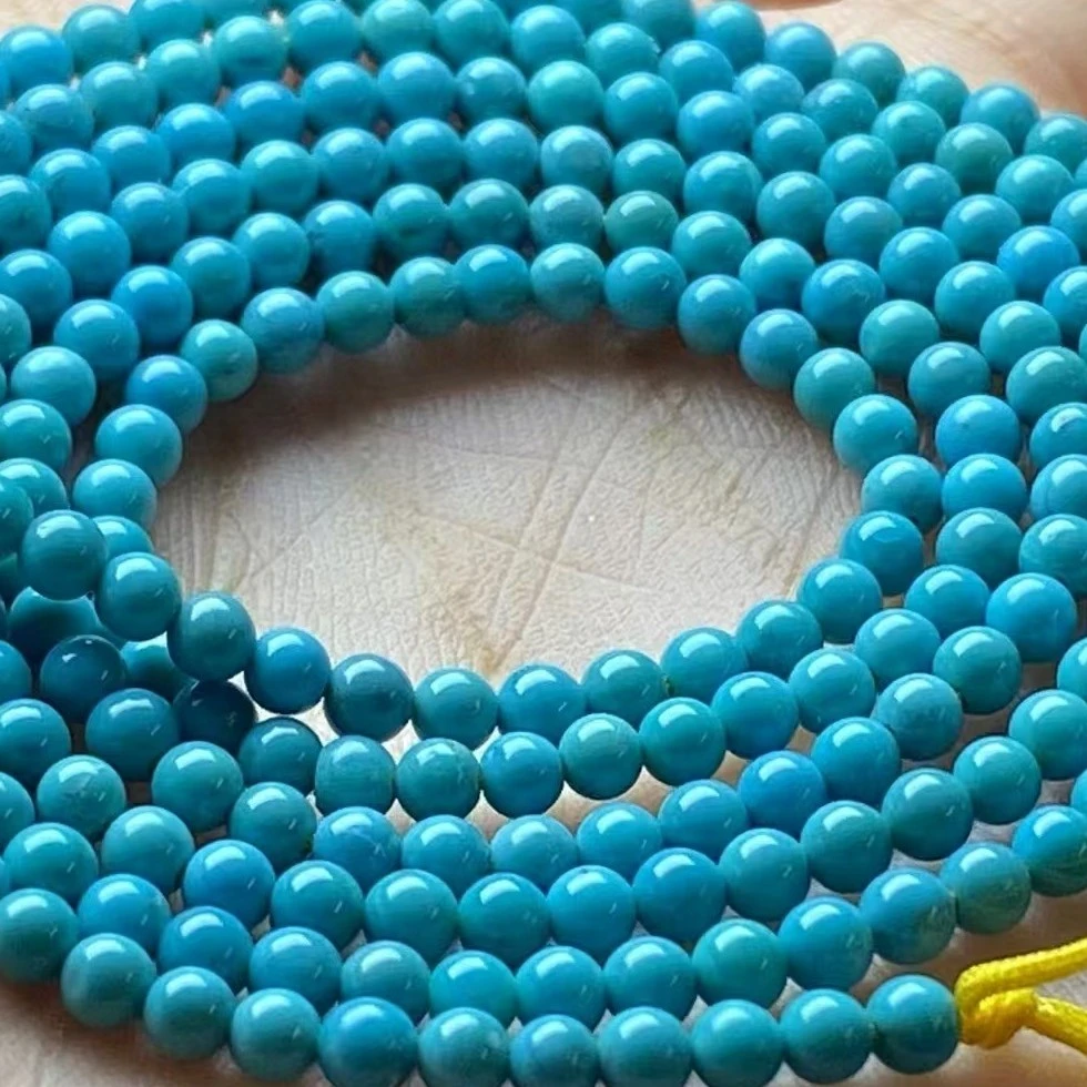 湖北老矿口高瓷蓝小米链108手工文玩配饰直播间精品小米珠DIY饰品