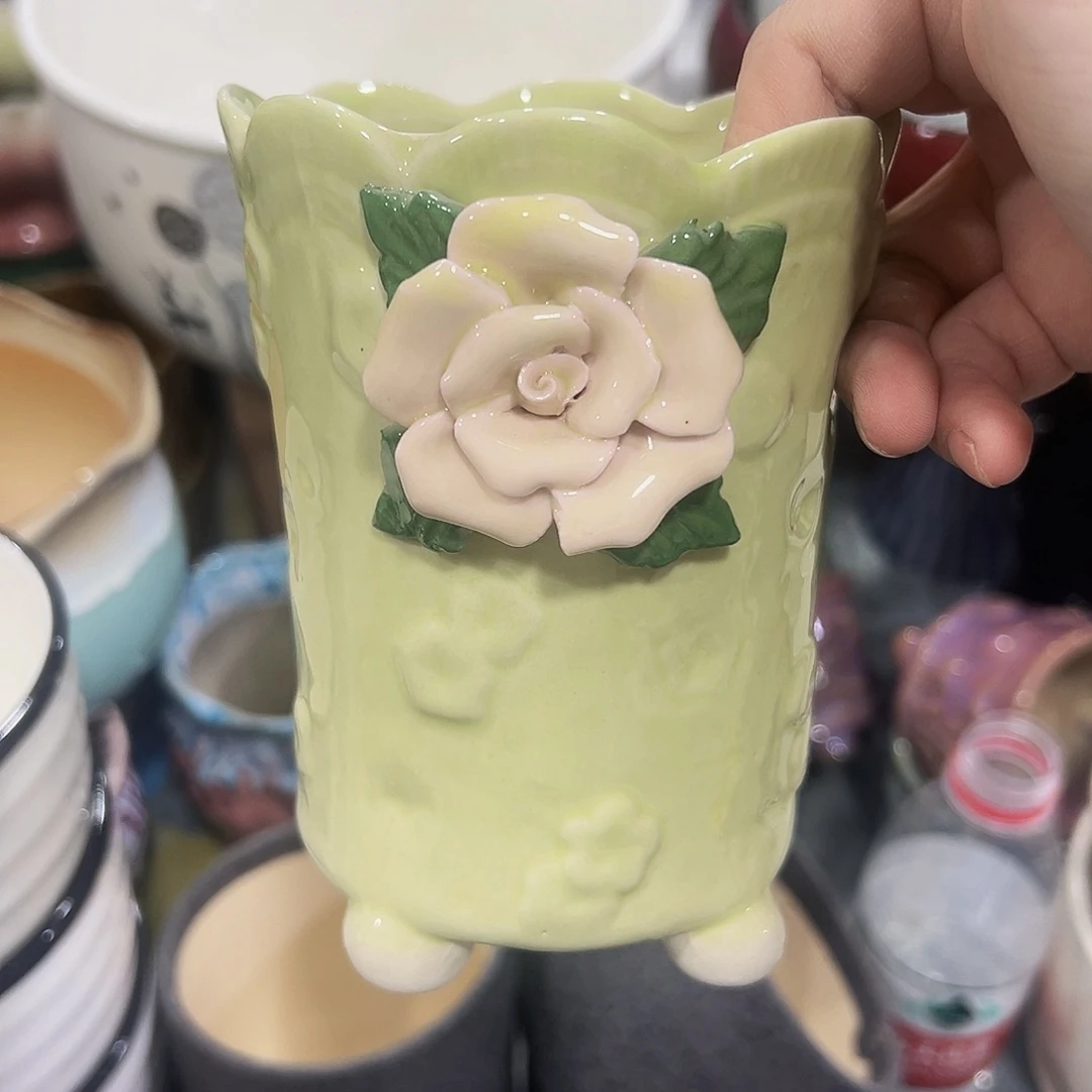 外贸尾单陶瓷花盆凑单10米包邮