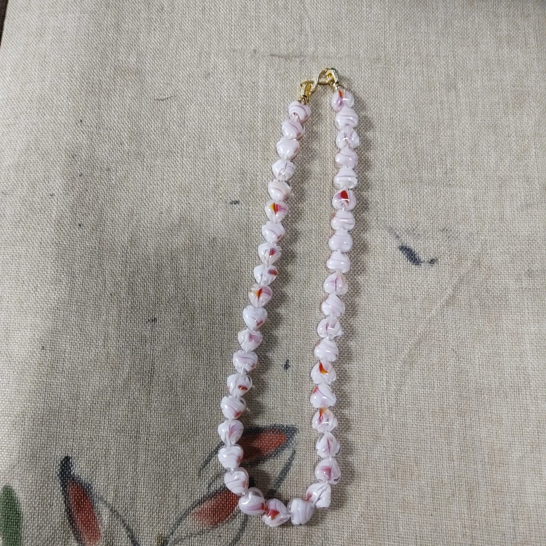 00670号桃心项链定制木料