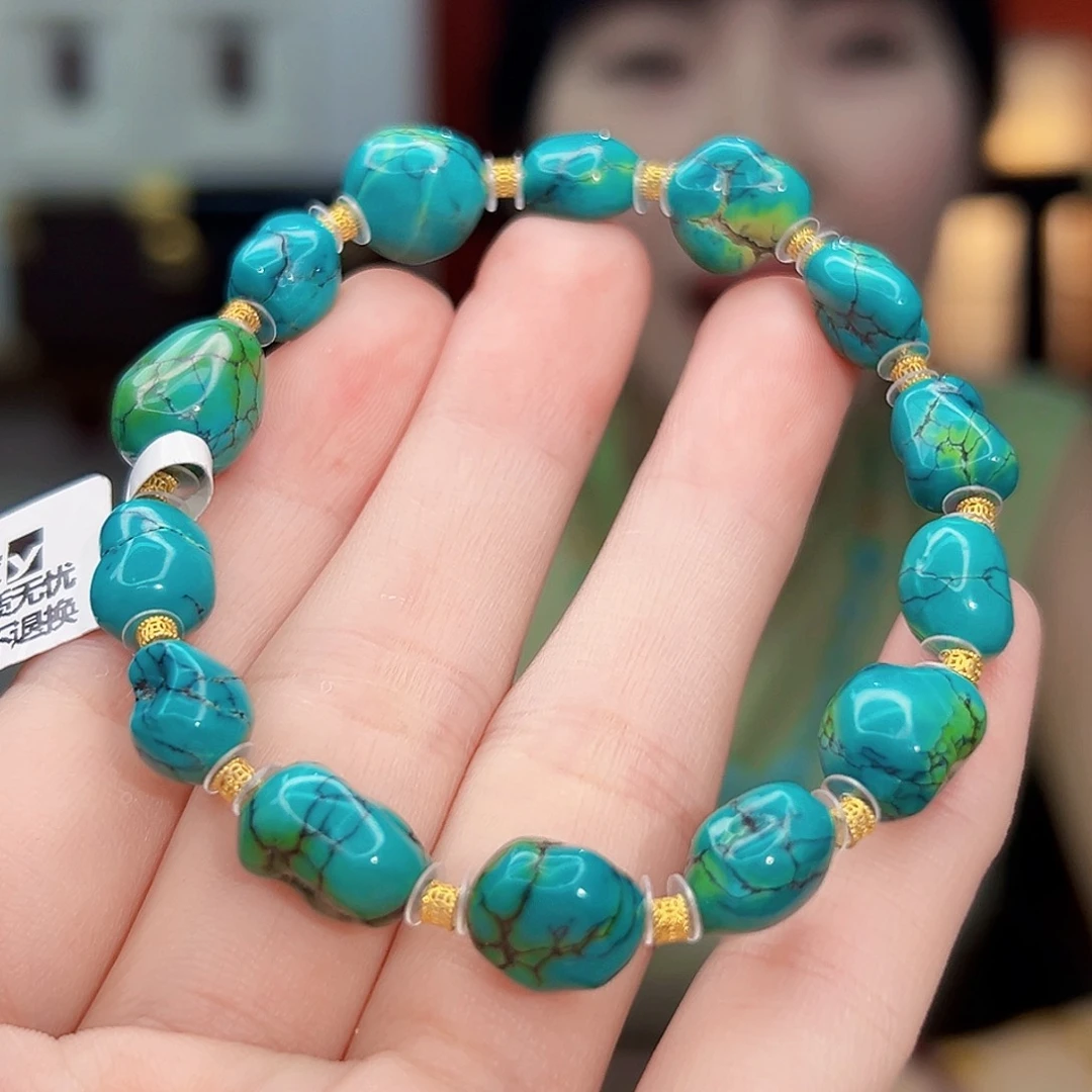 18K金镶嵌绿松石珠宝奇石
