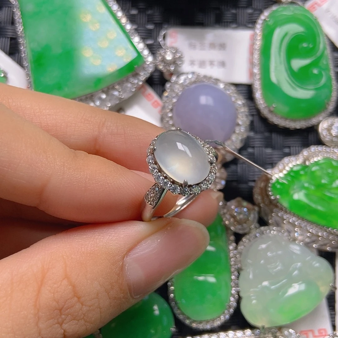 翡翠银S925镶嵌颈饰