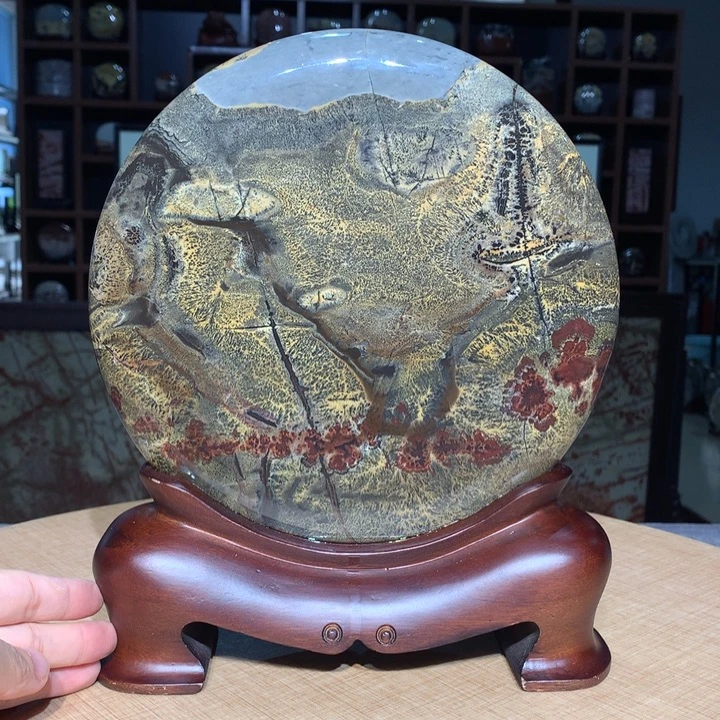 广西国画石摆件，观赏收藏