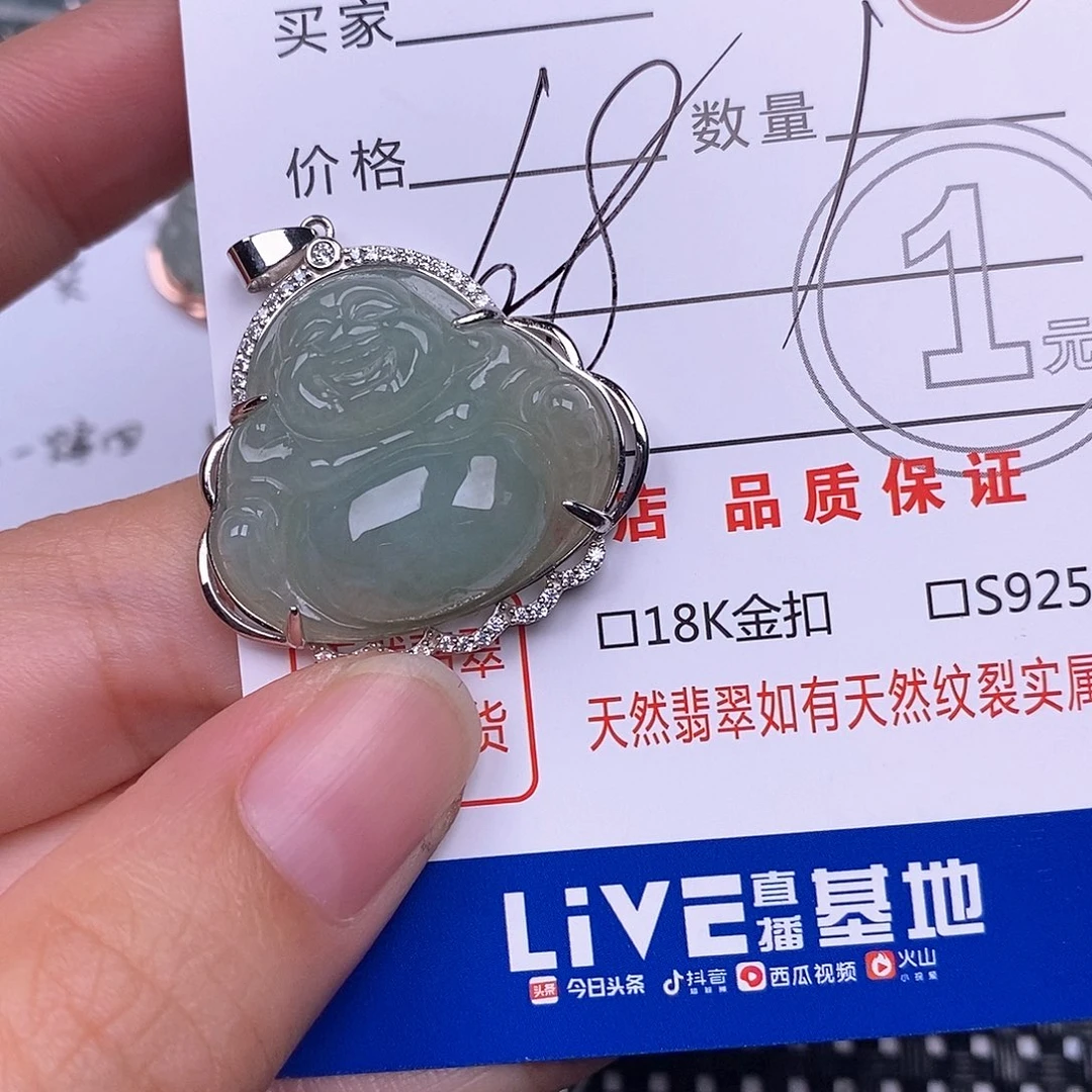 专***梦翡翠银S925镶嵌颈饰