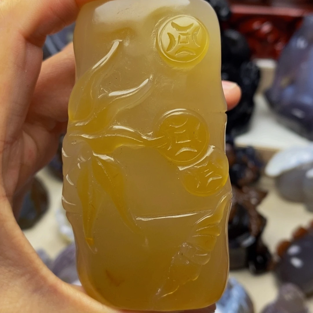 玛瑙/玉髓手把件未镶嵌