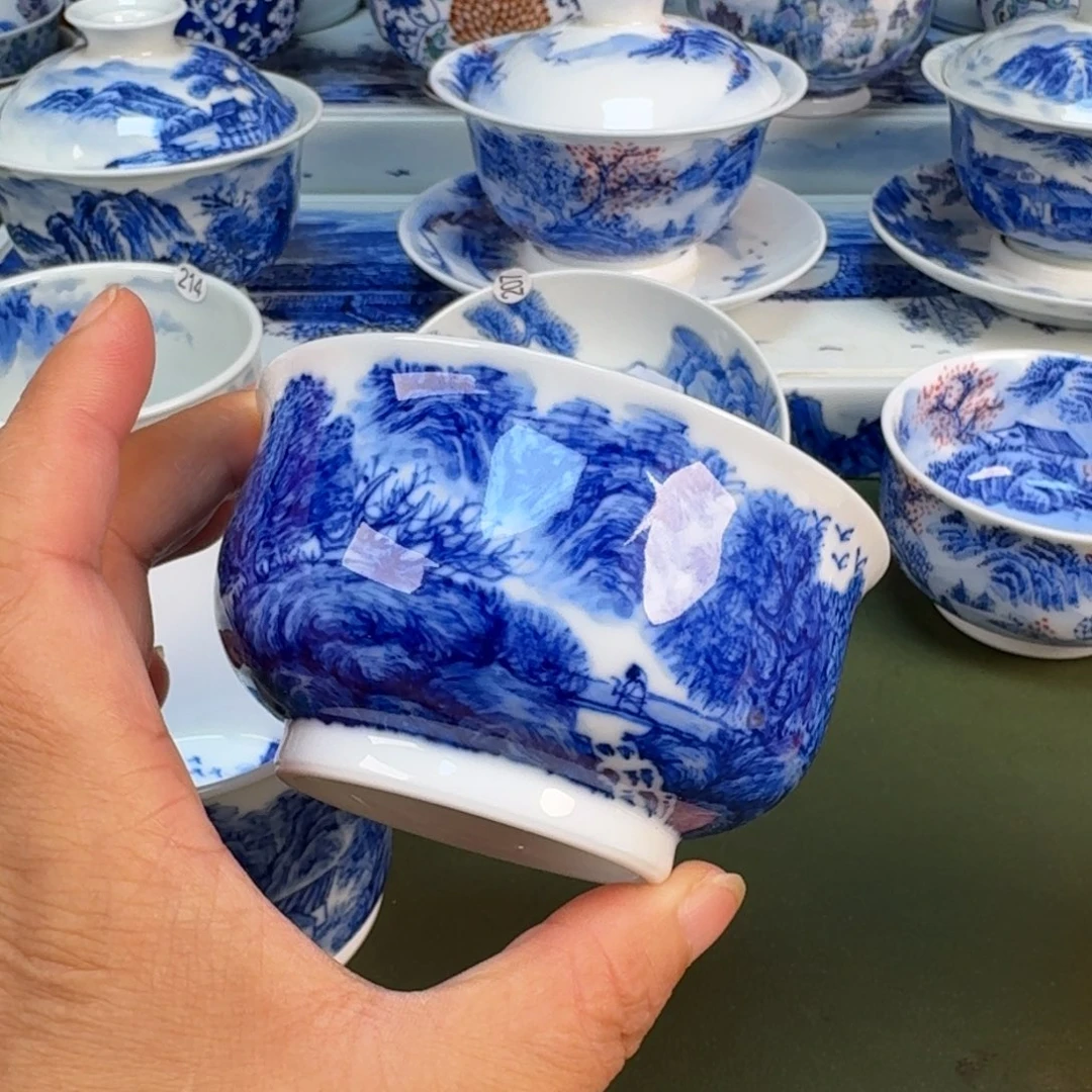 景德镇纯手绘茶具圆圆216