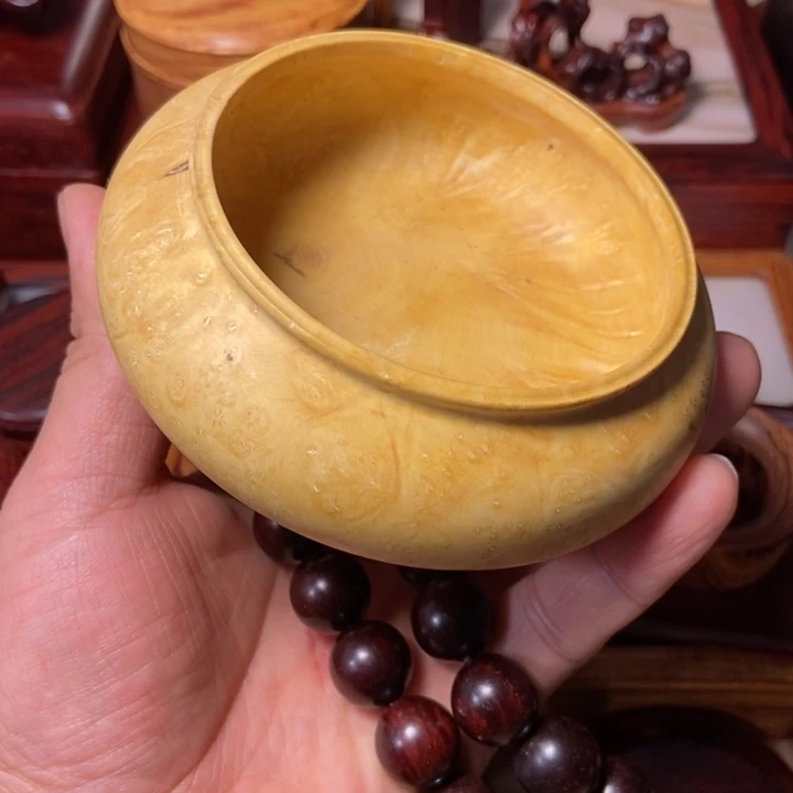 黄杨木瘤疤料水盂