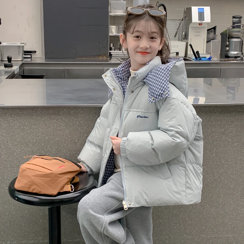 女童保暖棉服冬装外套2025新款洋气儿童装冬季棉袄大童双面穿棉衣