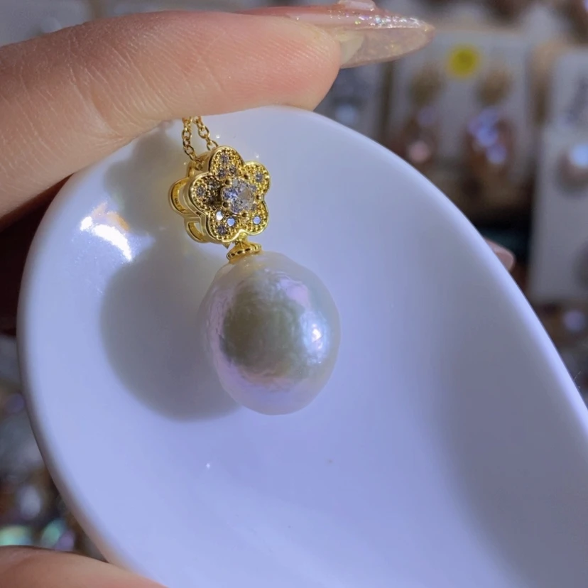 【闪购商品】淡水珍珠天然淡水珍珠（微瑕）合金