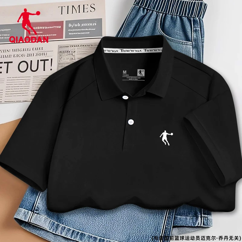 乔丹运动短袖POLO衫男2025夏季正品商务翻领透气t恤健身服上衣男