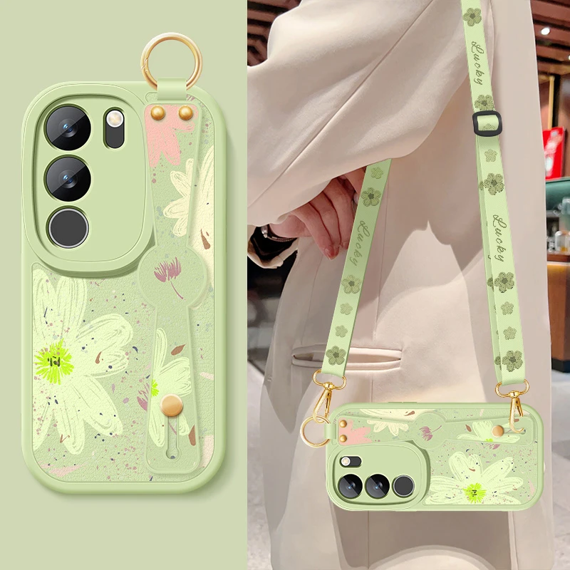适用vivos17手机壳s17pro斜挎挂绳s17e全包保护套s17t硅胶软壳女