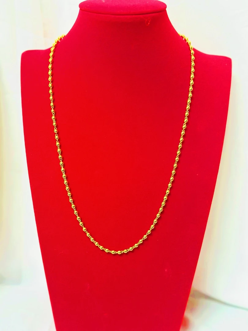 铜合金项链 铜合金卡4m50长精工版珠珠项链