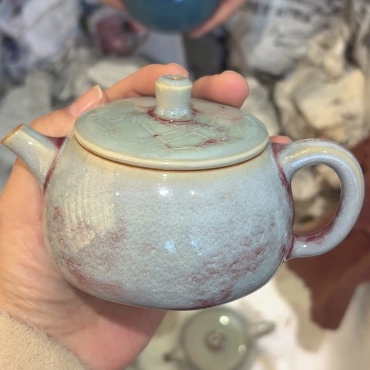 钧瓷茶壶传统工艺茶器作品