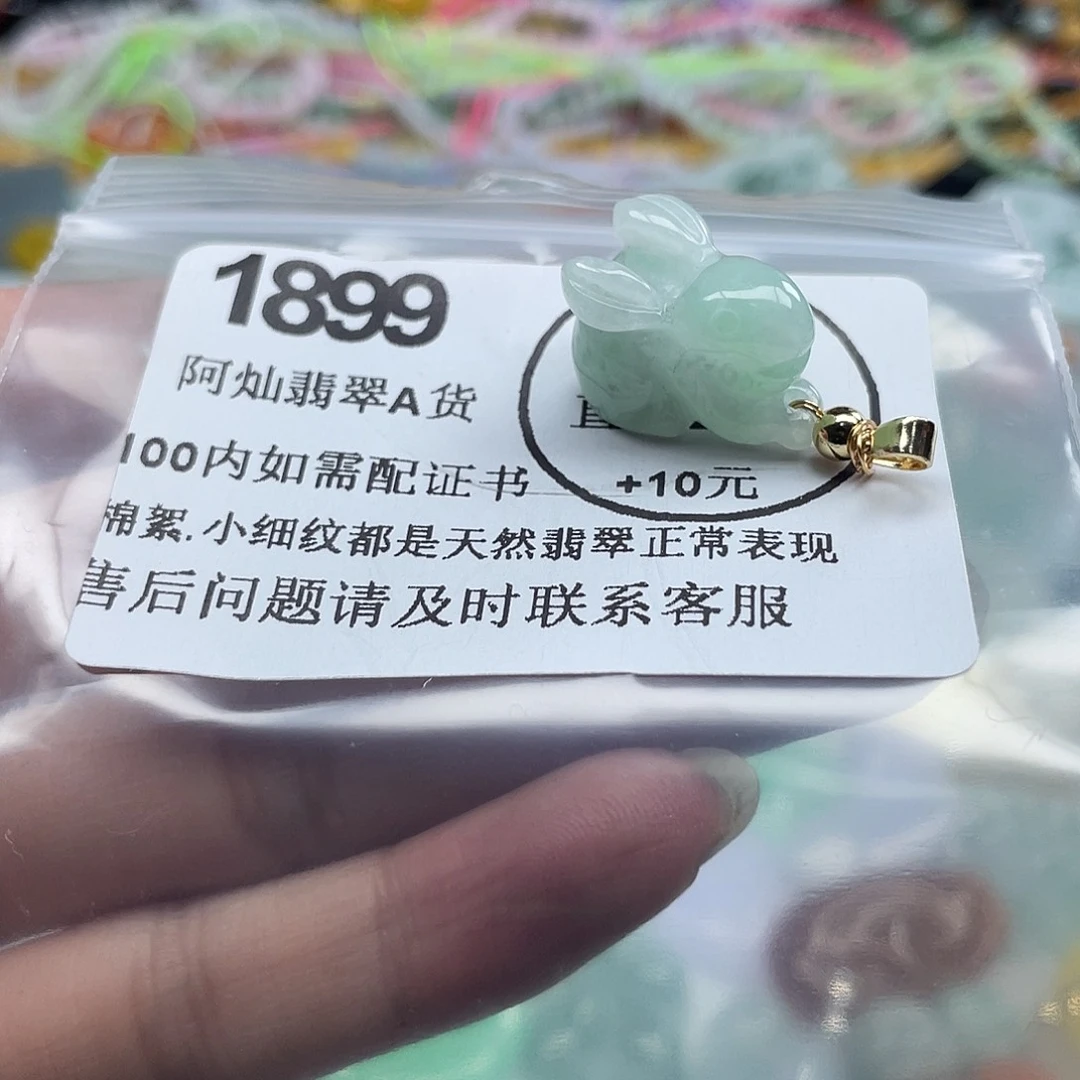 翡翠未镶嵌吊坠(赠链)