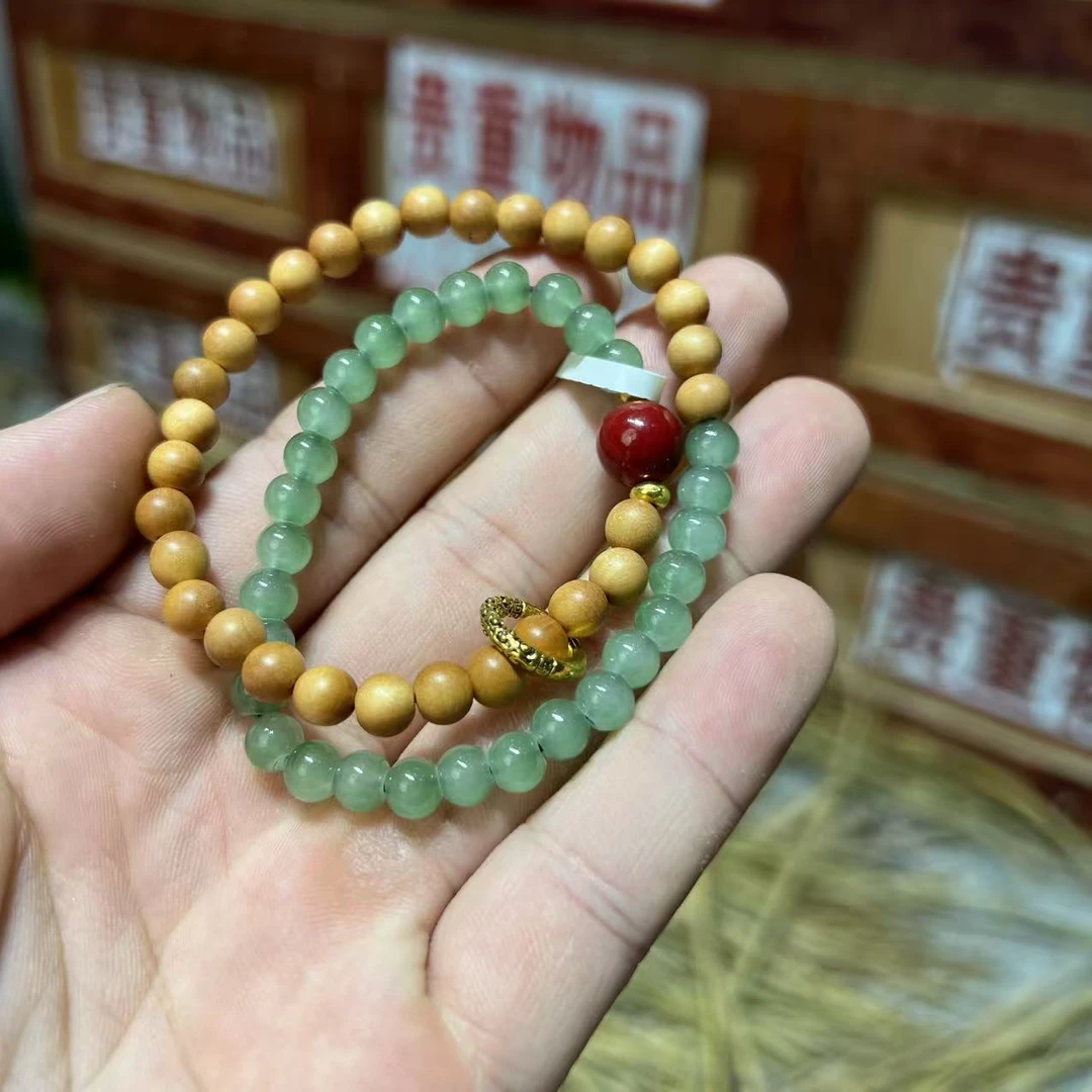 芭比檀双圈手串无礼盒