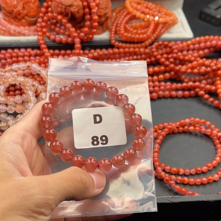 南红玛瑙未镶嵌多样性发货默认微瑕称重9mm