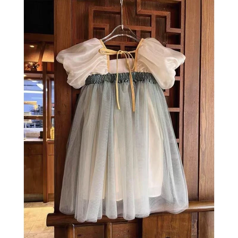 汉服女童夏季童装连衣裙2025新款儿童小女孩洋气宝宝中国风裙子潮