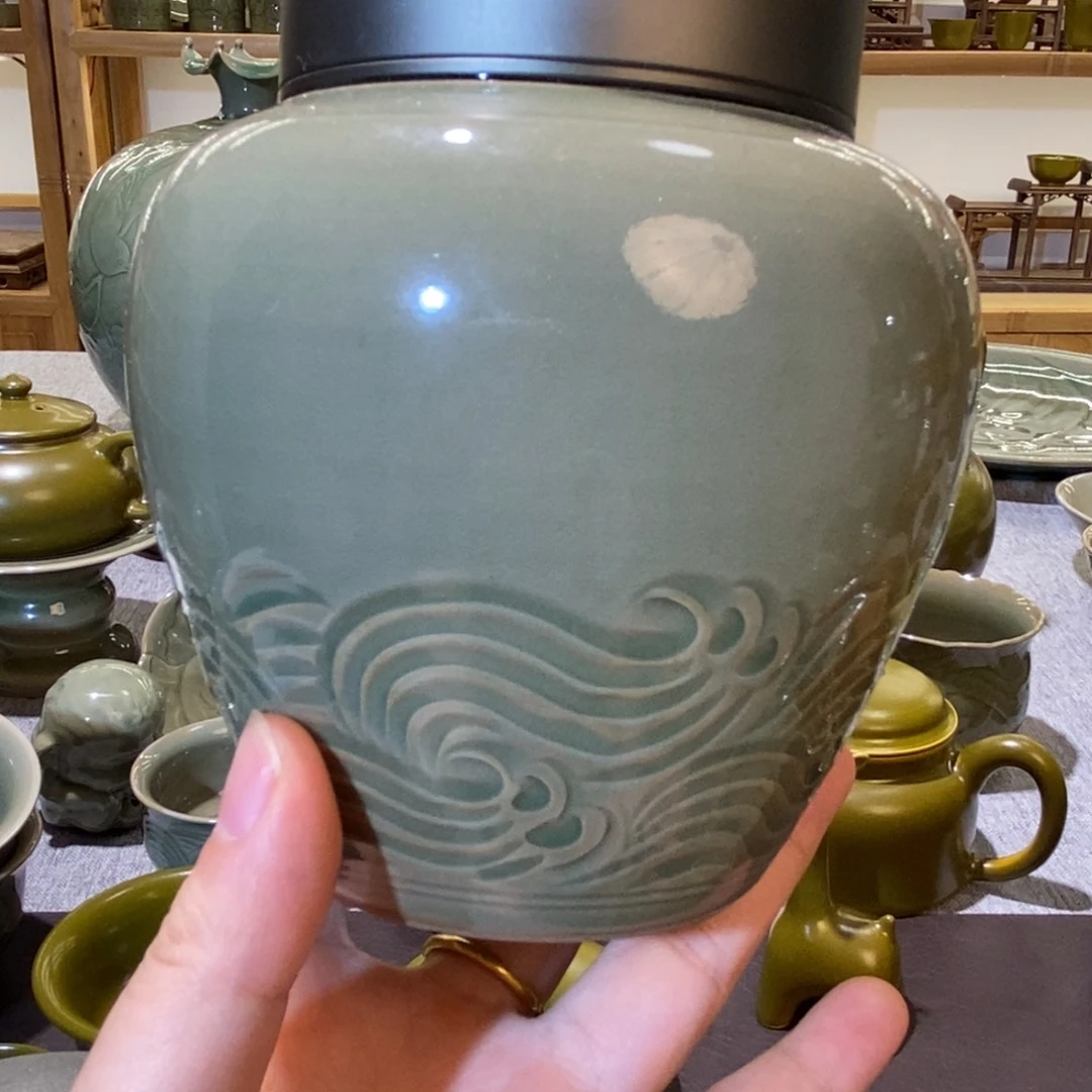 瓷片手工茶叶罐福利哈哈哈