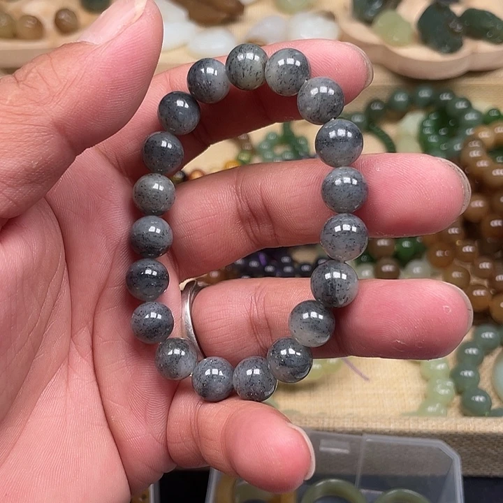 蓝***泪手链未镶嵌和田玉（糖玉）
