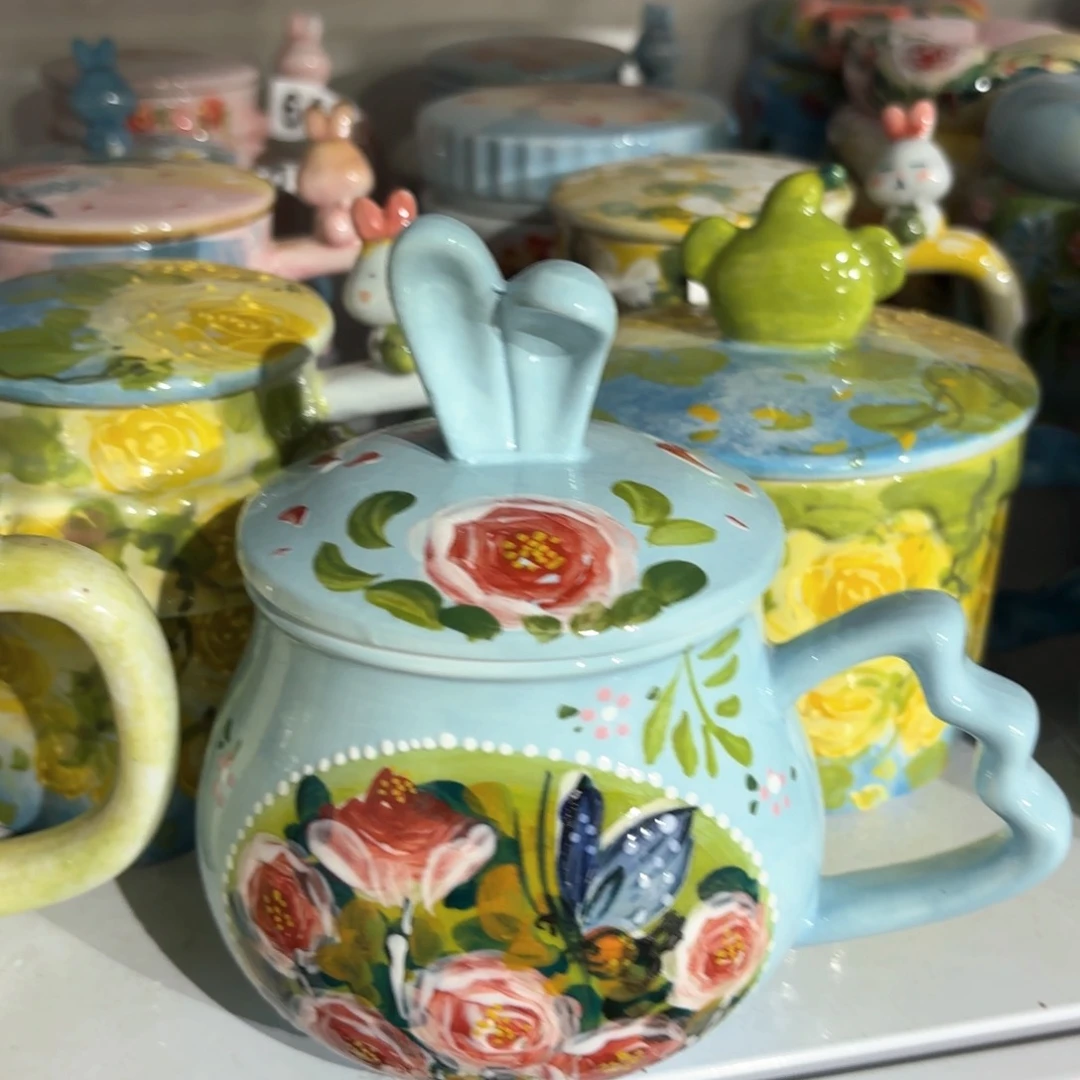 景德镇手绘高温釉下彩陶瓷茶具