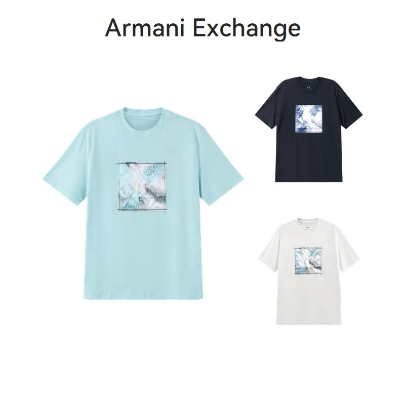 AX阿玛尼Armani 新品 男士宽松圆领短袖T恤3DZTLB ZJ9JZ