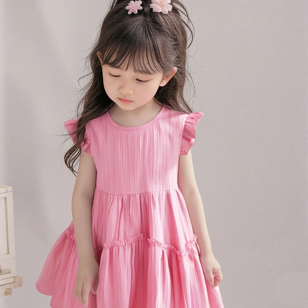 6-12岁女童夏季甜美公主裙女童女童夏装6-12岁潮款高级感连衣裙