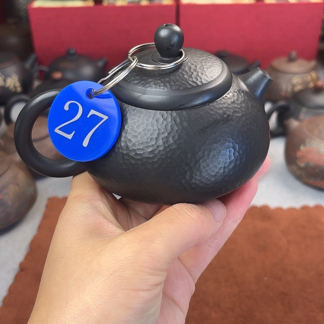 170毫升纯手工锤纹胖墩壶