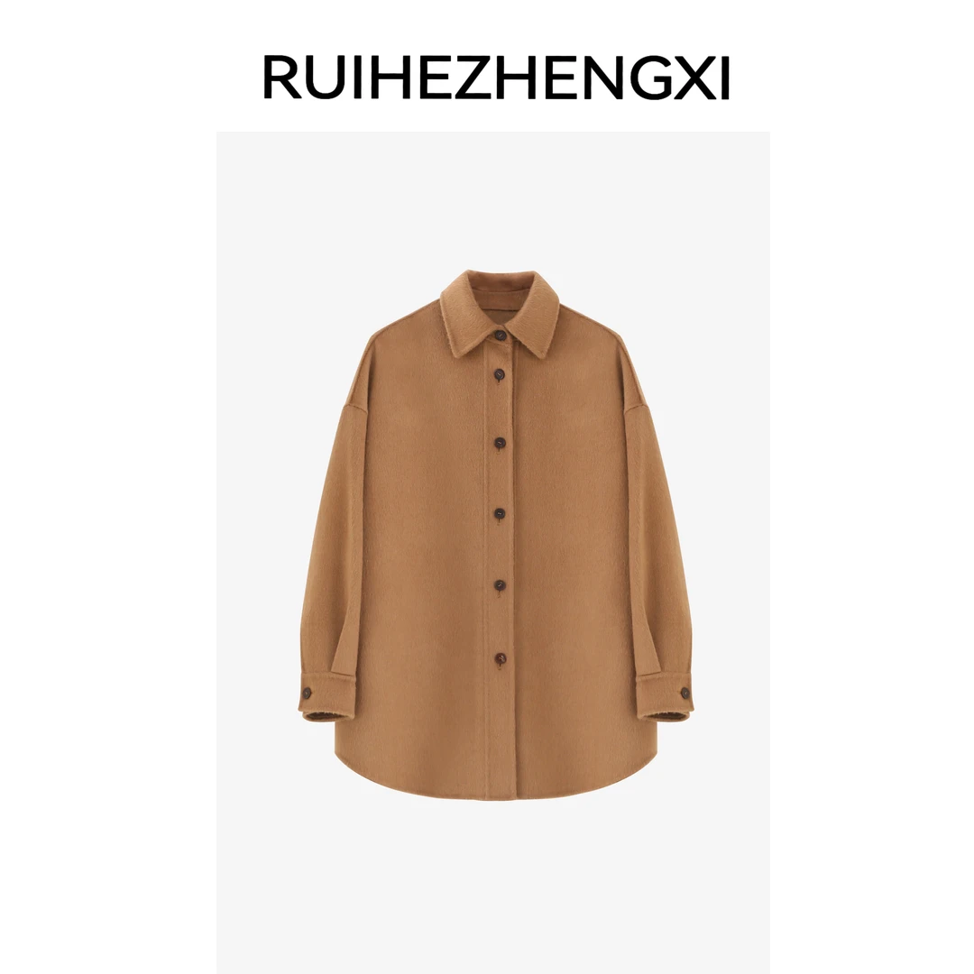 RUIHEZHENGXI｜瑞和正熙921136百搭显瘦休闲款驼绒大衣