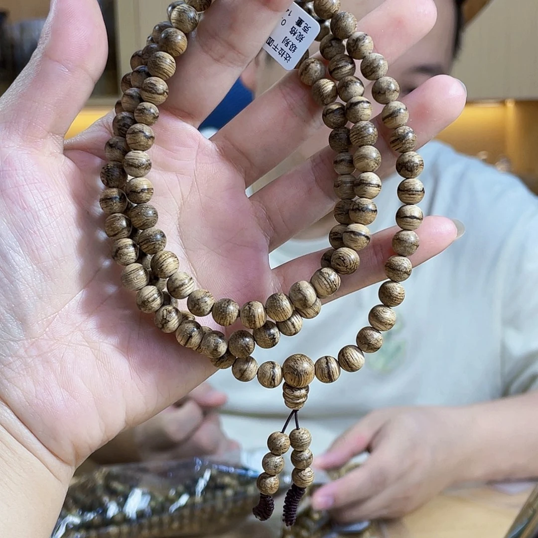 粒***沙沉香手串达拉干圆珠长串0.7/14克多样性发一
