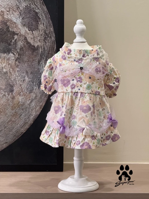 紫罗兰仙女裙|宠物裙子猫狗衣服宠物服饰比熊防晒宠物背心空调衣