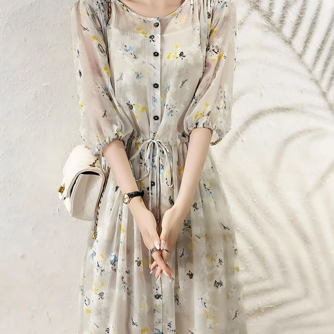 高端时尚古着麻料连衣裙（直播展示为准）