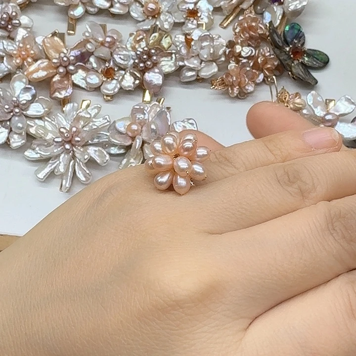 淡水珍珠发饰银S925镶嵌