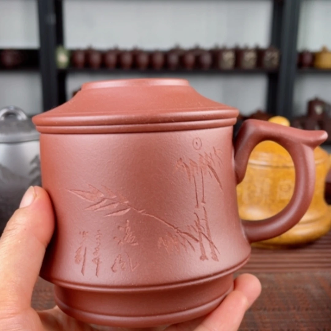 【闪购商品】茶杯紫砂宜兴原矿紫砂盖杯