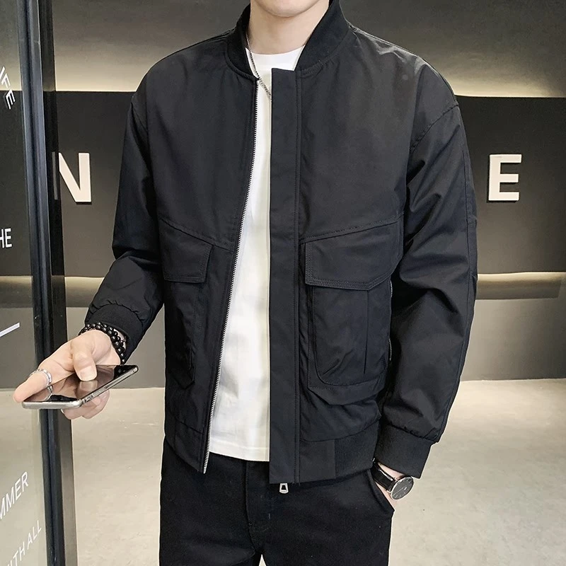 2025新款春秋季男装夹克男士休闲外套潮流修身工装棒球服青年秋装