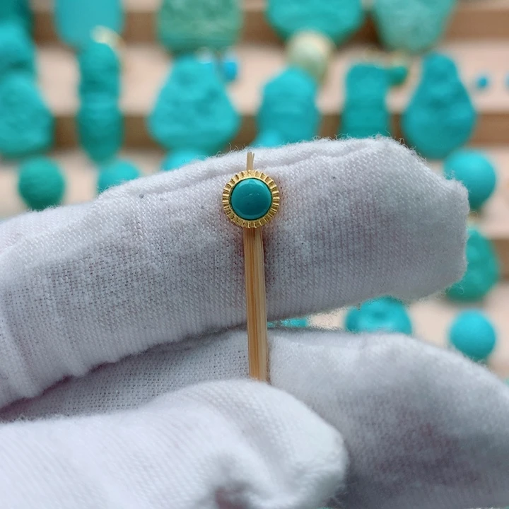 绿松石18K金镶嵌配饰